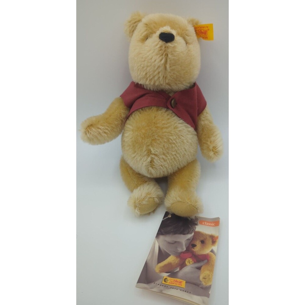 Steiff 8" Mohair Disney Winnie the Pooh 354403 w/Ear Button  & Tags